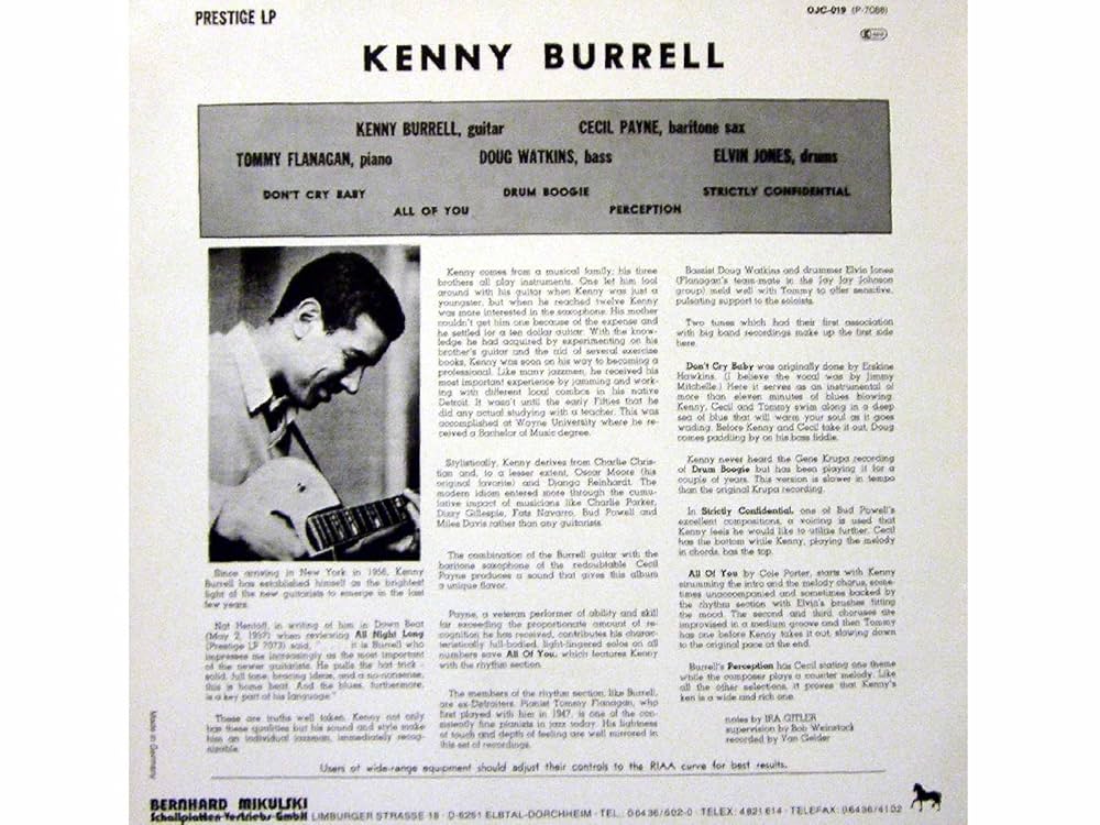 Amazon.com: Kenny Burrell (Prestige 7088) [Vinyl LP record